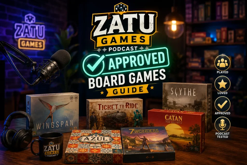 Zatu Games Podcast Approved Board Games Guide